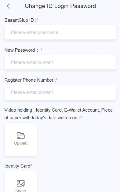 Fill all the login issue details